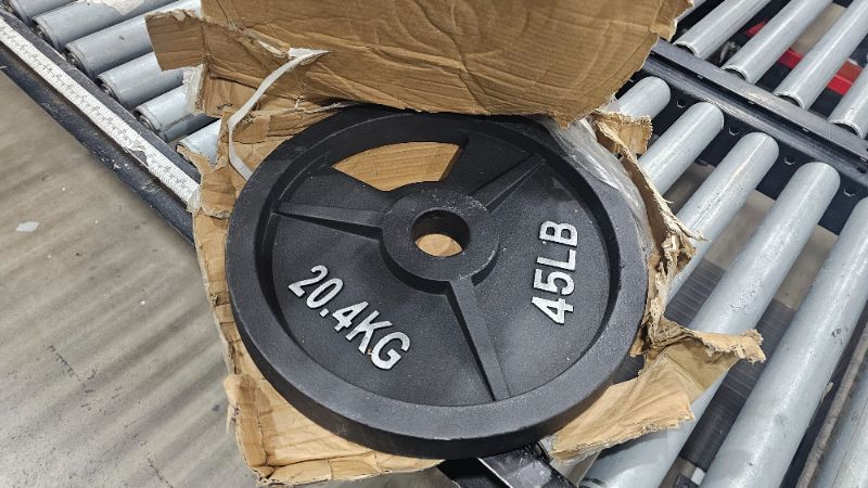 Photo 1 of Cast Iron 2-Inch Weight Plate for Strength Training & Weightliftin 45LB