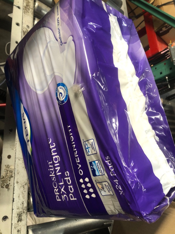Photo 1 of (UNOPENED) Tena Proskin Women Overngt Pads 3XL 24Ct, 1 ea