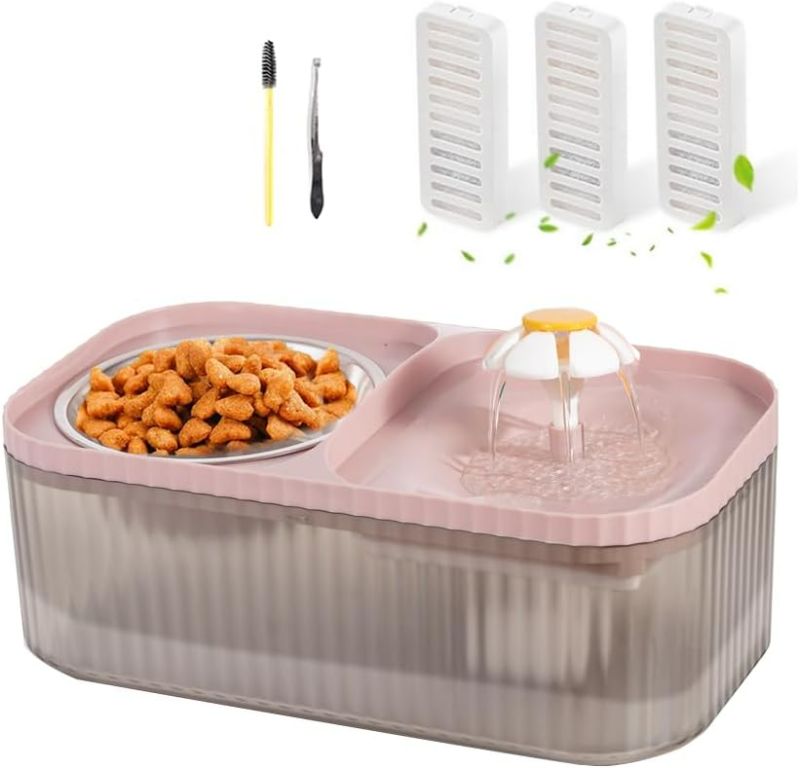 Photo 1 of (apperas incomplete)(please see all images) marchul cat water foundtain and stainless steel food bowl 