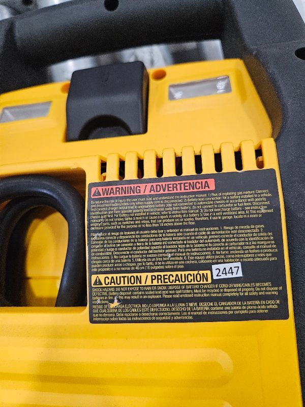 Photo 1 of ** Sold for parts only, See notes ** DEWALT DXAEJ14 Digital Portable Power Station Jump Starter - 1600 Peak Amps with 120 PSI Compressor, AC Charging Cube, 15W USB-A and 25W USB-C Power for Electronic Devices
