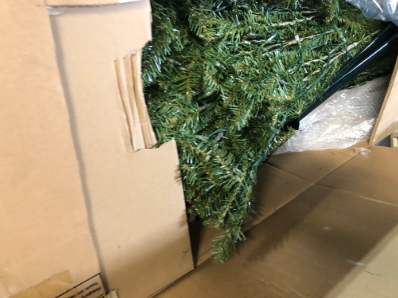 Photo 1 of ******************broken wire and the tree doesn’t light up**************
National Tree Company Pre-Lit Artificial Full Christmas Tree, Green, Dunhill Fir, Dual Color LED Lights, Includes Stand, 9 Feet