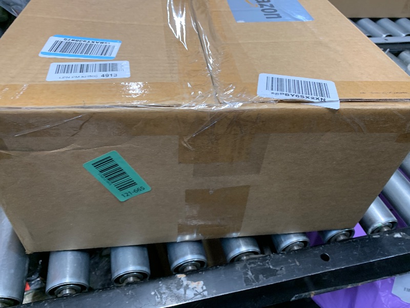 Photo 1 of Amazon Basics 16" DC Motor Fan, 12 Speed Fan with Remote, Floor Fan, Standing Fan with 3 Breeze Modes, Dual-Layered Blades (10 Blades), Timer, Energy Efficiency and Quiet DC Motor (28W), White