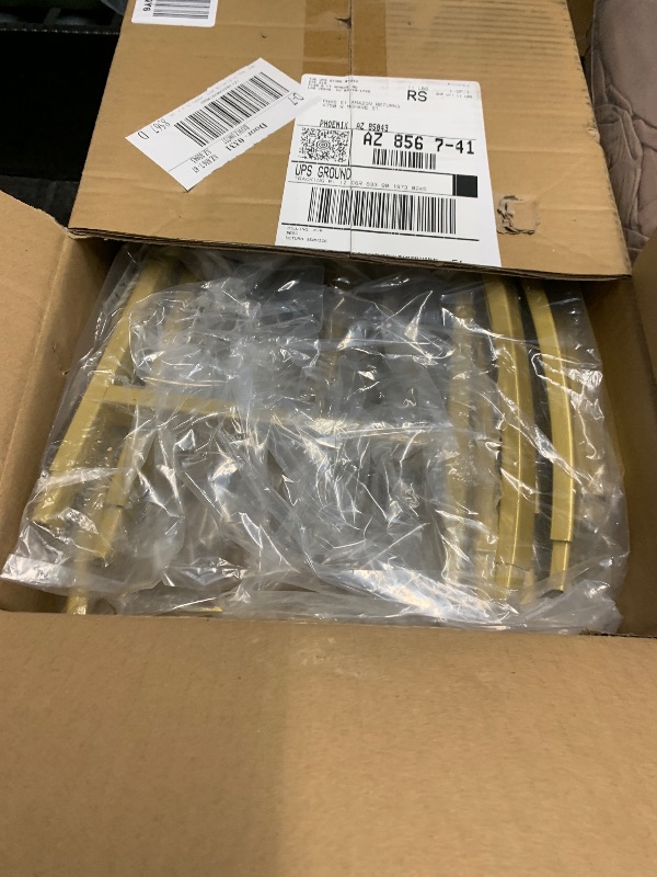 Photo 1 of ***(MINOR DAMAGE/ SEE NOTES)***HeyMate Metal Arch Backdrop Stand, Gold Curved Top Wedding Arch Set of 2 (6.85 FT/6.5 FT) Half Moon Wedding Arches Frames for Ceremony, Baby Shower,Birthday Party, Anniversary Graduation Decorations