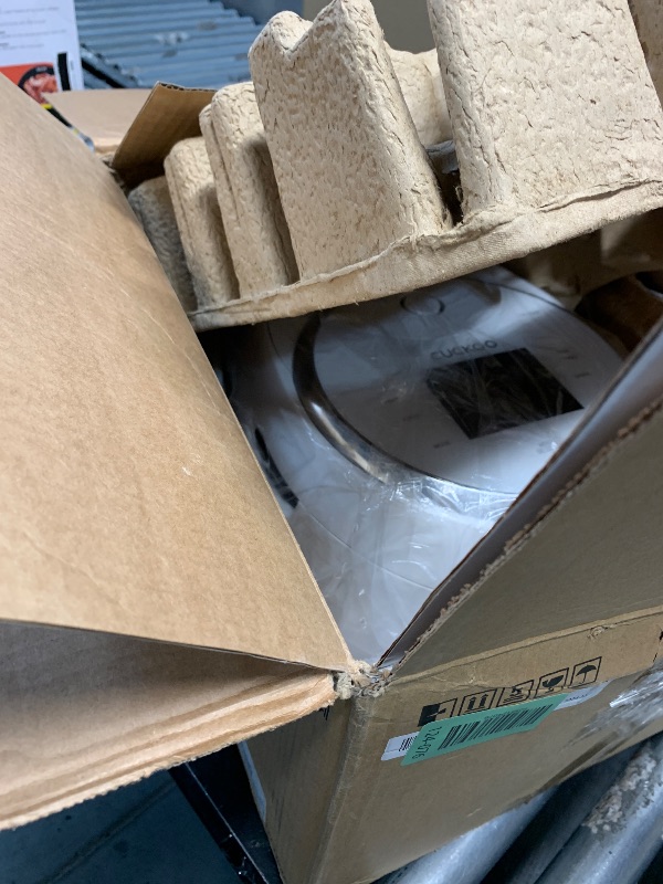 Photo 1 of ***(MAJOR DAMAGE ON TOP)***CUCKOO CR-1020F 10-Cup (Uncooked) / 20-Cup (Cooked) Micom Rice Cooker with Nonstick Inner Pot, 16 Menu Options, LCD Display, Fuzzy Logic Tech, Auto Clean (White)