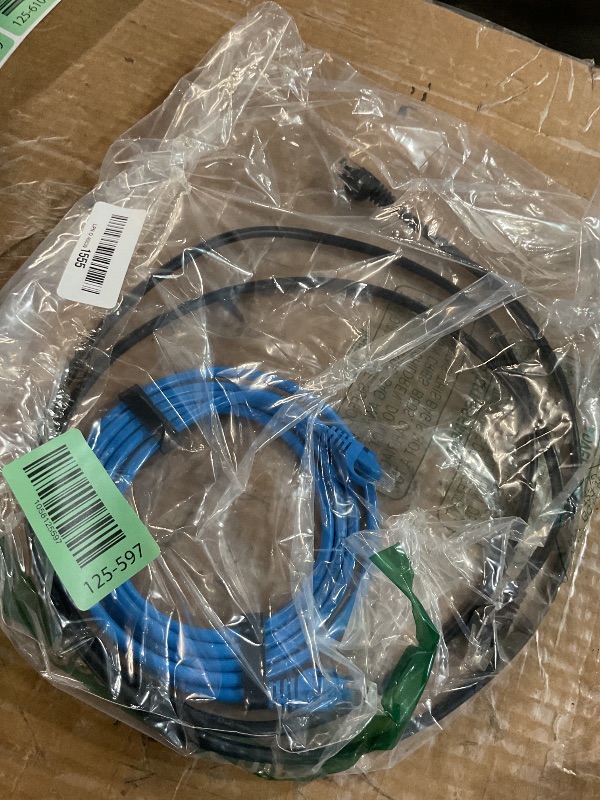 Photo 1 of Cat 6 Ethernet Cable 6 Ft 2 Pack, Cat 6 Cable Outdoor&Indoor, High Speed 10Gbps Internet Network Cable, Cat6 Ethernet Patch Cable Long, Computer LAN Cable for Router, Modem, PS4/5 - Blue & Black