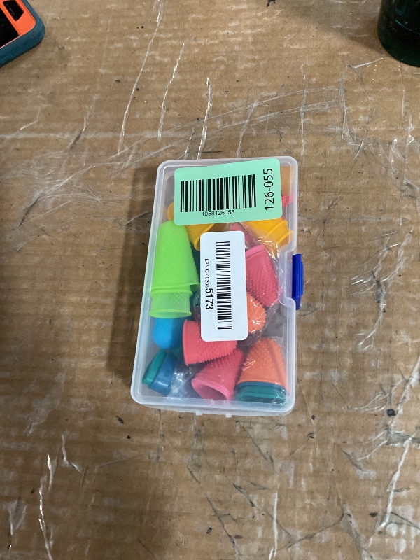 Photo 1 of 32 Pieces Rubber Finger Pads Tips Silicone Hot Finger Protectors Thimble Office Cover with Assorted Sizes for Counting Collating Sorting Task Hot Glue Sewing Office Supplies