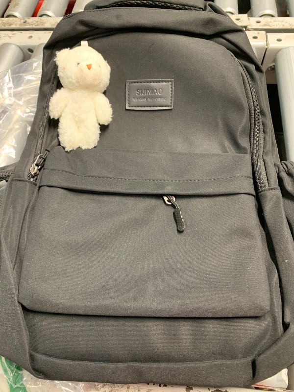 Photo 1 of (see all images) HuiLeo School Backpack for Teen Girls Cute Bookbag for High Middle School College Aesthetic Laptop Back Pack,Black