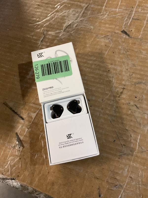 Photo 1 of (USED/FAIR) Linsoul KZ ZS10 Pro, 4BA+1DD 5 Driver in Ear Monitor, HiFi Wired Earbuds, Gaming Earbuds, Hybrid IEM Earphones with Stainless Steel Faceplate, Detachable Cable for Musician(Without Mic, Dark Black)
