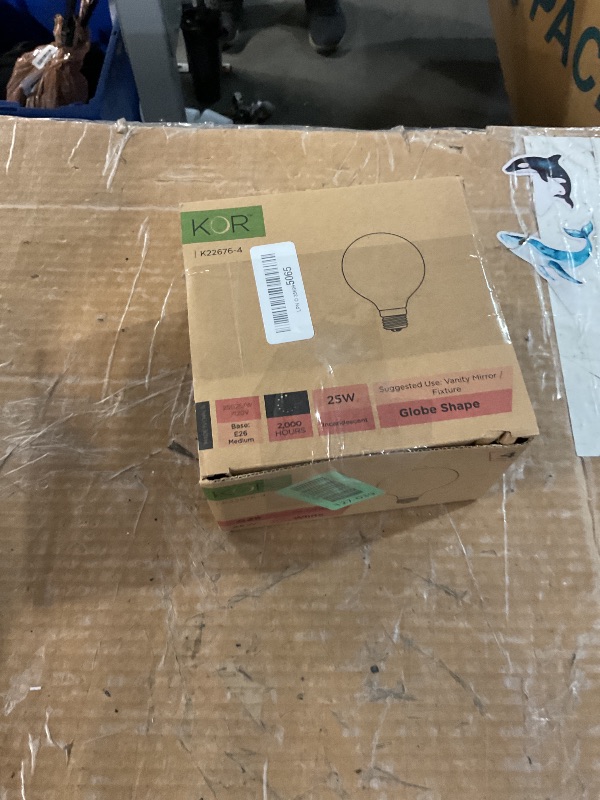 Photo 1 of (4 Pack) G25 Incandescent Incandescent Light Bulb 2700K Soft Light, Decorative Globe Light Bulbs,E26 Medium Base, Perfect for Pendant Bathroom/Vanity Mirror Makeup, Dimmable. (White-Finish, 25-Watt)