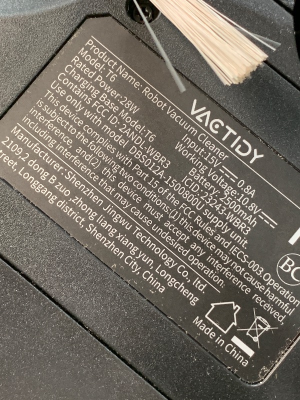 Photo 1 of (does not power on)(sold for parts) Vexilar Robot Vacuum, Slim, Quiet, Automatic Self-Charging Robotic Vacuum Cleaner, 100 Mins Runtime, Schedule Cleaning