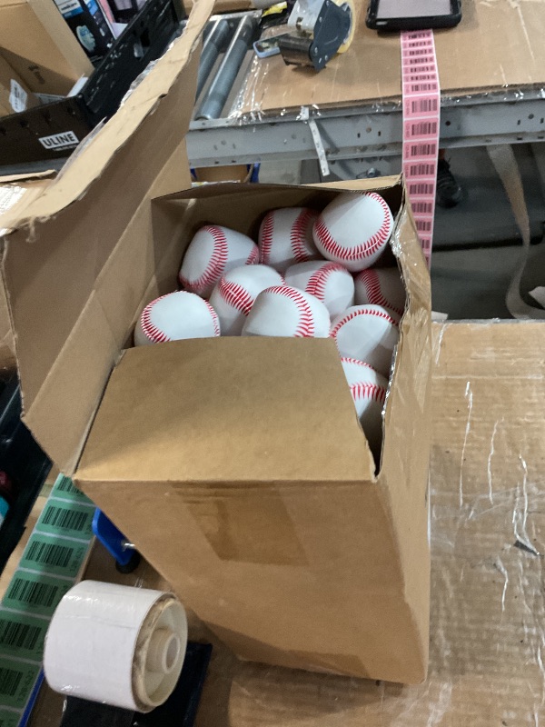 Photo 1 of (used)(unknown if complete) Vinsot 100 Pcs 2 Inch Mini Soft Foam Baseballs in Bulk Sports Themed Toys Stress Anxiety Relief Baseballs 