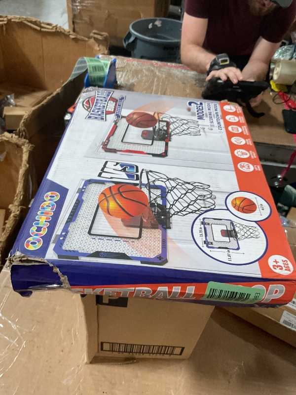 Photo 1 of (PARTIAL SET) OCHIDO 2 Pcs Basketball Hoop Indoor for Boys 3 4 5 6 7 8 9 10 11 12 Year Old,Over The Door Mini Basketball Hoop Indoor with Scoreboard & 4 Balls,Basketball Toy Gift for Kids Boys Adults Bedroom Office