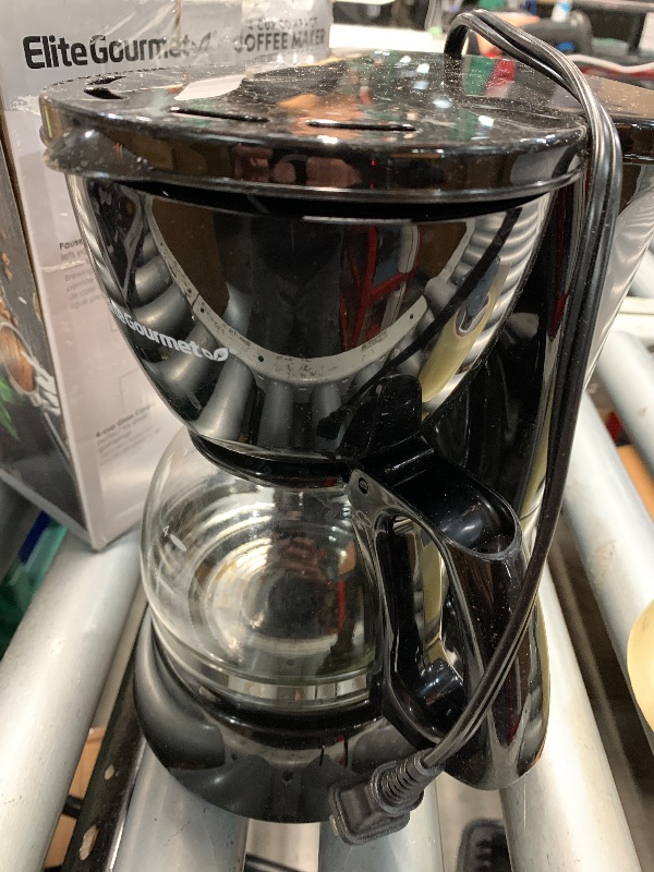 Photo 1 of (used) Elite Gourmet EHC4128 Automatic 4-Cup Brew & Drip Coffee Maker with Pause N Serve, Glass Carafe, Reusable Filter
