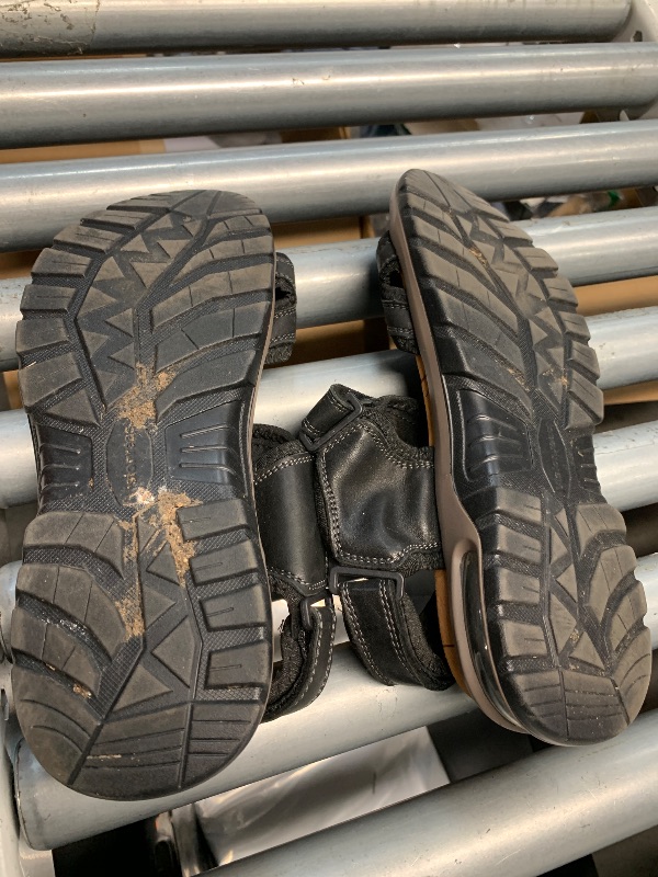 Photo 1 of (used) visionreast Mens Open Toe Leather Sandals Outdoor Hiking Non Slip Sandals Air Cushion Soprt Casual Beach Sandals