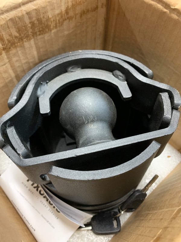 Photo 1 of (used)(see images) FixOasis Upgraded 2 5/16" Trailer Lock, Heavy Duty Safety Tongue Locks, Super Solid Thick Steel,2 5/16 Spherical Hook Coupler 