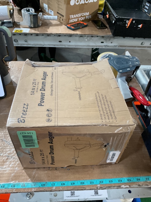 Photo 1 of ***LIKE NEW/OPEN BOX***
Drain Auger, Clog Remover with Drill Adapter, 25 Feet Flexible Plumbing Snake Use Manually or Powered for Kitchen,Bathrom and Shower Sink, Comes with Gloves (orange)