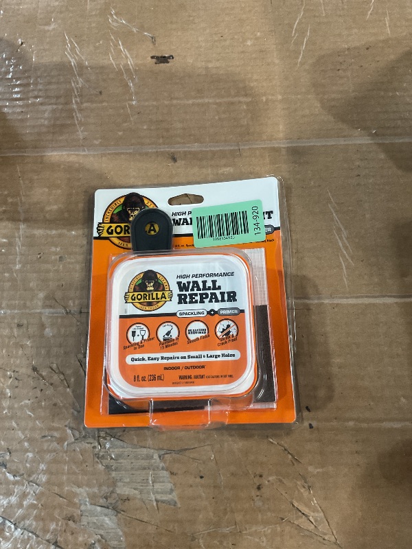 Photo 1 of ***LIKE NEW/OPEN BOX***
Gorilla Wall Repair Kit Featuring Gorilla Heavy Duty Wall Repair Spackling + Primer White