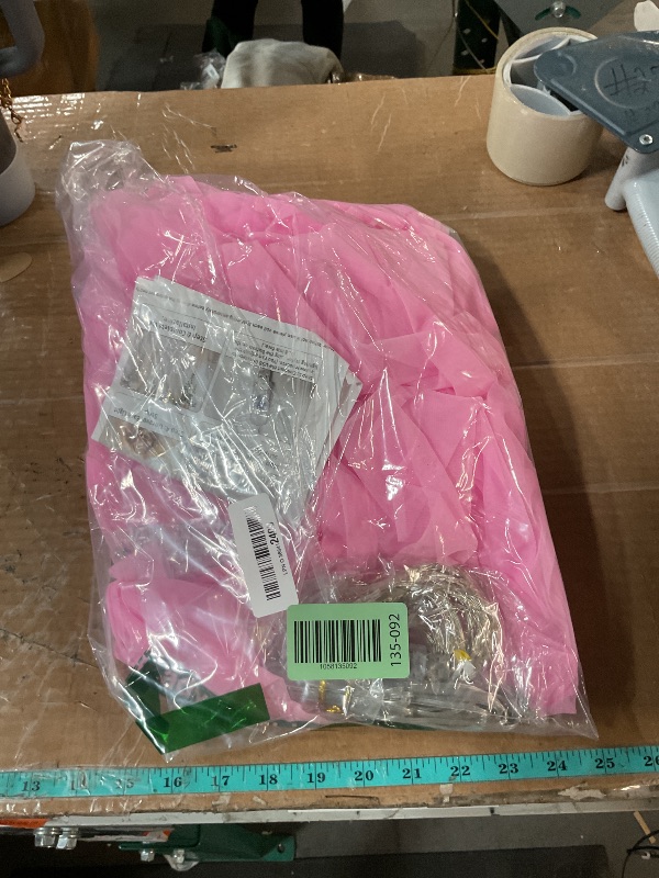 Photo 1 of ****  ONLY PINK SHEET*** ** CHECK PHOTOS**  Square Balloon Arch Stand, 8.2FT Wedding Arch, Metal Gold Heavy Duty Backdrop Adjustable Stand, Extra 2 Clamps Change Over The Table Rod Stand for Baby Shower Party Decoration, Garden Trellis Frame