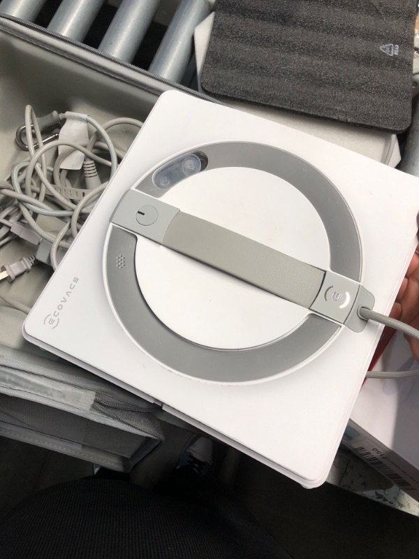 Photo 1 of (PARTS) (NOT FUNCTIONAL) ECOVACS WINBOT W2 PRO Window Cleaning Robot, 3 Nozzles Water Sprayer, 10-Level Protection System, Win-SLAM 4.0 Path Planning, Steady-Climbing System, Edge Detection, App Control