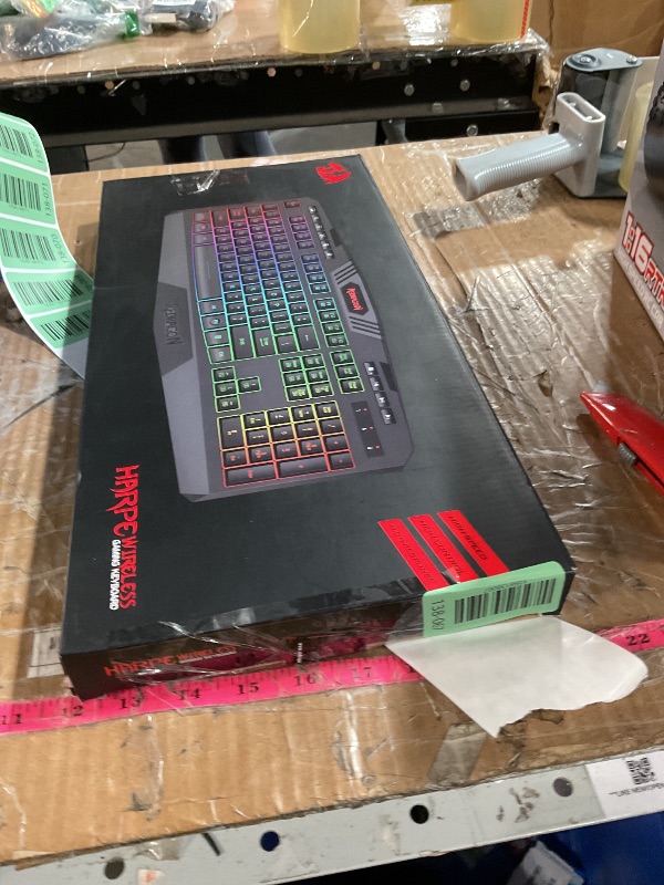 View 3 of Redragon K503 Wireless Gaming Keyboard, 3-Mode (2.4G/BT/USB), RGB LED Backlit, Multimedia Keys, Fully Programmable Silent Membrane Keyboard with Wrist Rest for Windows PC Games (Black)