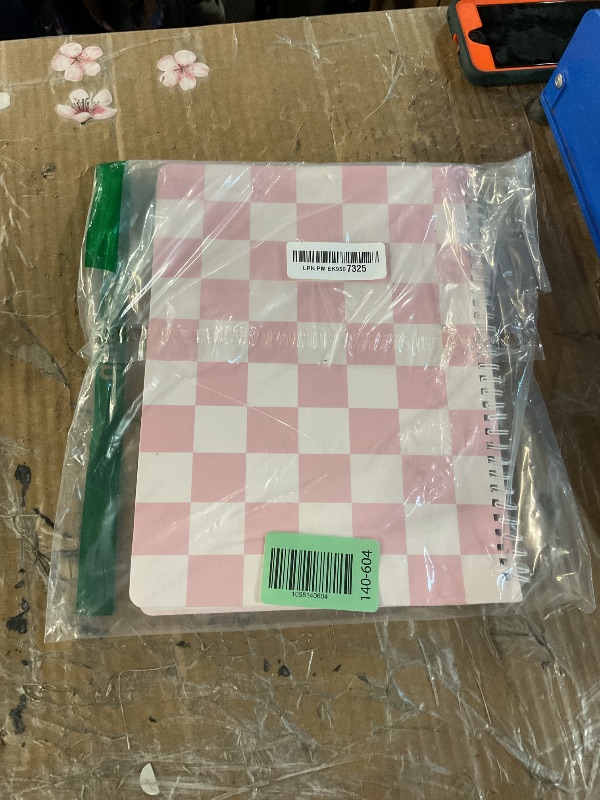 Photo 1 of (BAGGED) Aesthetic Student Planner 2025-2026 – Pink Check Design, Large 8.5" x 11" Academic Agenda Book with Weekly & Monthly Views