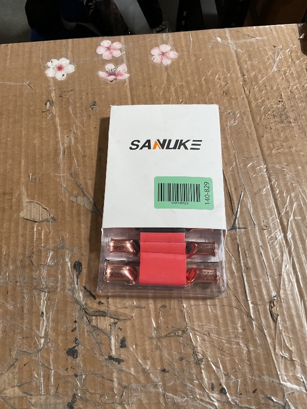 Photo 1 of ***(MISSING PARTS)***10pcs 2/0 Awg - 5/16" (M8) Sanuke Wire Lugs Ring Terminal Connectors Ends, Heavy Duty Wire Connectors for Battery Cable Lug, Wire Electrical Eyelets with 3:1 Dual Wall Adhesive Heat Shrink