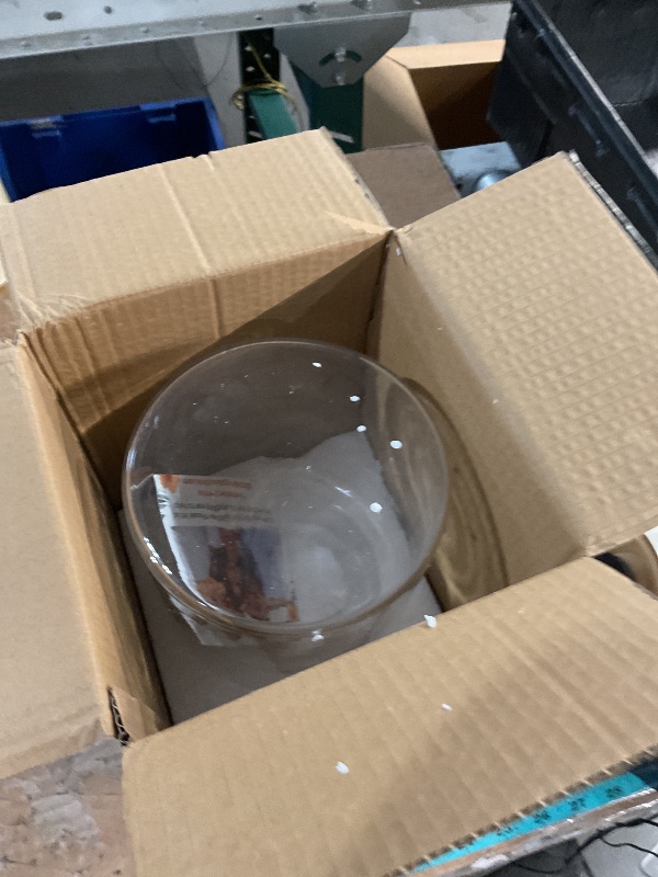 Photo 1 of (CRACKED) PORPAN Large Glass Vase, 7 Inch Flower Vase, Glass Flower Vase for Bouquet, Clear Tall Vases, Wide Mouth Vase for Flowers, Large Vases for Home, Wedding, Living Room, Office Decor