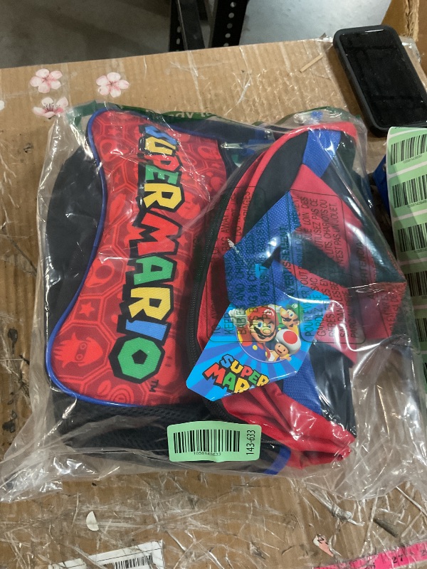 Photo 1 of Super Mario Backpack and Lunch Box Set for Kids - Bundle with Backpack, Lunch Bag, Stickers, Water Bottle, More | Mario Bag for Boys 4-6