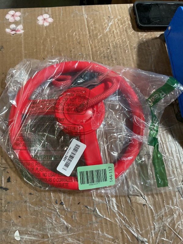 Photo 1 of (missing pieces) Ninja Kids Hanging Obstacle Course with Swivel Slackline Spinner Wheel Red