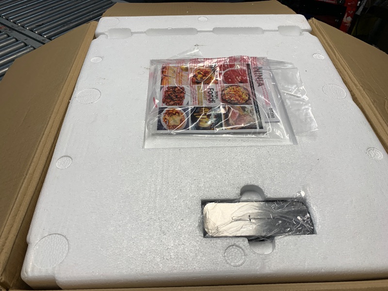 Photo 1 of ***DAMAGED - CRUSHED - SEE PICTURES***
Ninja DT251 Foodi 10-in-1 Smart XL Air Fry Oven, Bake, Broil, Toast, Roast, Digital Toaster, Thermometer, True Surround Convection up to 450°F, includes 6 trays & Recipe Guide, Silver