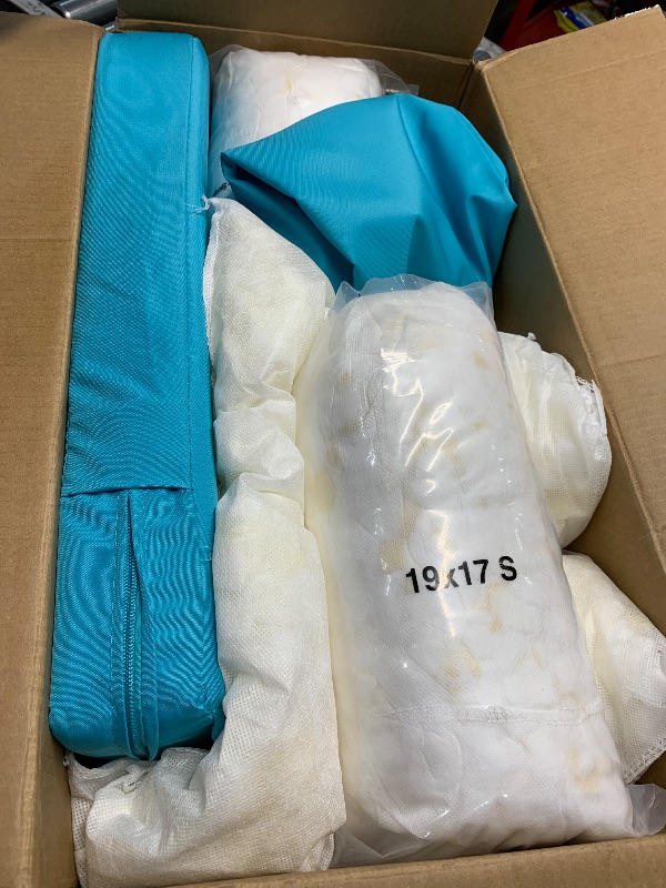 Photo 1 of ***********MISSING 1******************
Summsun Outdoor Chair Cushions Set of 4, Waterproof Backrest and Seat Cushion Set for Patio Furniture, Outdoor Replacement Cushions with Removable Cover, 19 x 19 Inch, Teal