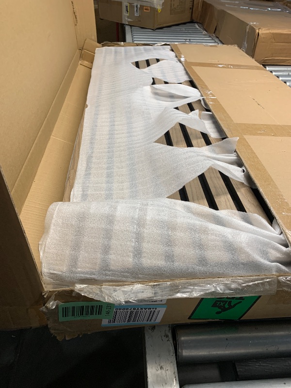 Photo 1 of ******************DAMAGE TO SOME OF THE CORNERS************
RITOLLO 4-Piece Wood Slat Acoustic Panels for Wall, 47.2"×23.6" Soundproof Panels, 3D Textured Panel for Interior Wall Decor - Natural Walnut