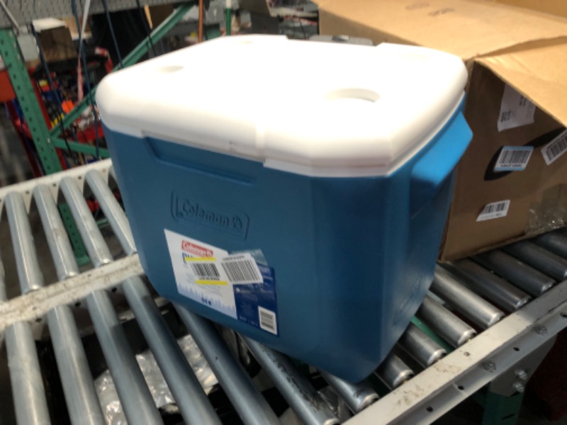 Photo 1 of ***DAMAGED - MISSING WHEELS - SEE PICTURES***
Coleman 60qt Rolling Cooler with Wheels, Insulated Portable Wheeled Chiller with Ice Retention, Made in USA