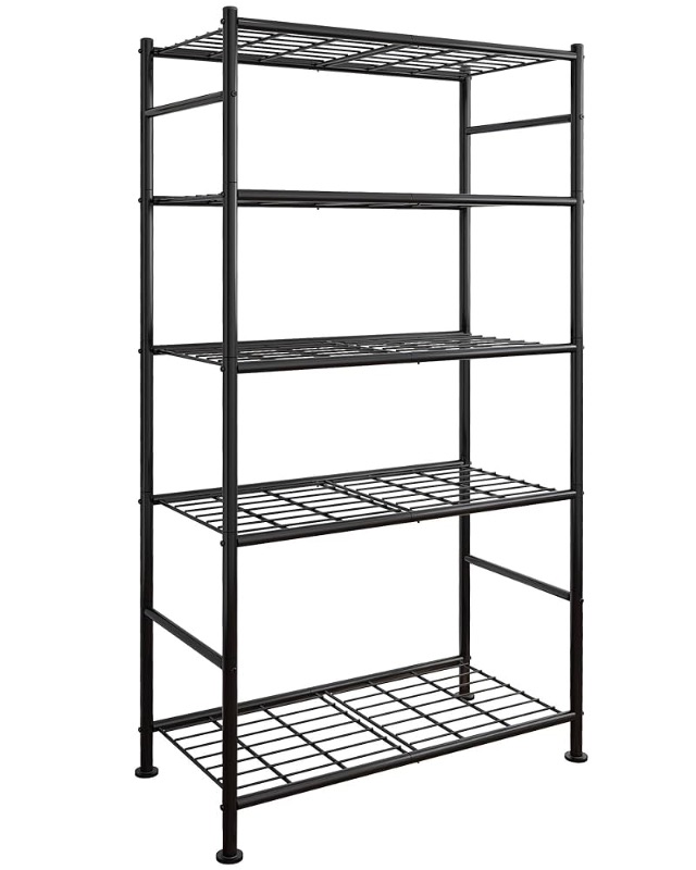 Photo 1 of *****PARTS ONLY ******Storage Shelves - 5 Tier Shelf Organizer, Heavy Duty Garage Shelving Unit with Leveling Feet, Stable Metal Shelves Organizer for Pantry, Kitchen and Closet, 33.0" W x 12.6" D x 72.0" H, Black