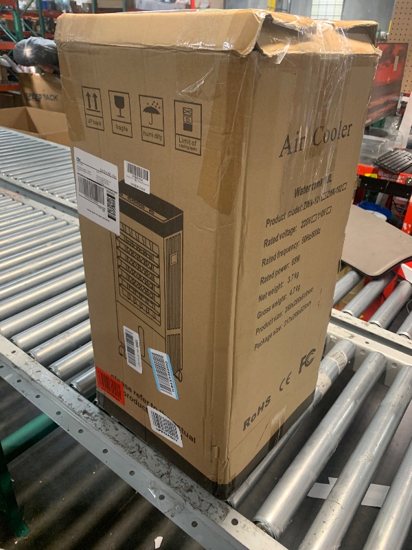 Photo 1 of **Parts Only**
Evaporative Air Cooler, Swamp Cooler with 3 Gal Water Tank, 20H Cooling Time Swamp Cooler Air Conditioner, 80°oscillation,Portable Cooling Fan for Office/Room/Garage/Kitchen(Include 6 Ice Packs)