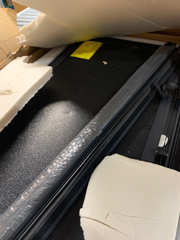 Photo 1 of (used item) Rough Country Hard Tri-Fold Tonneau Cover for Toyota Tundra (2022-2025) - Low-Profile Aluminum Truck Bed Cover, Fits 5'7 Bed w/Cargo MGMT