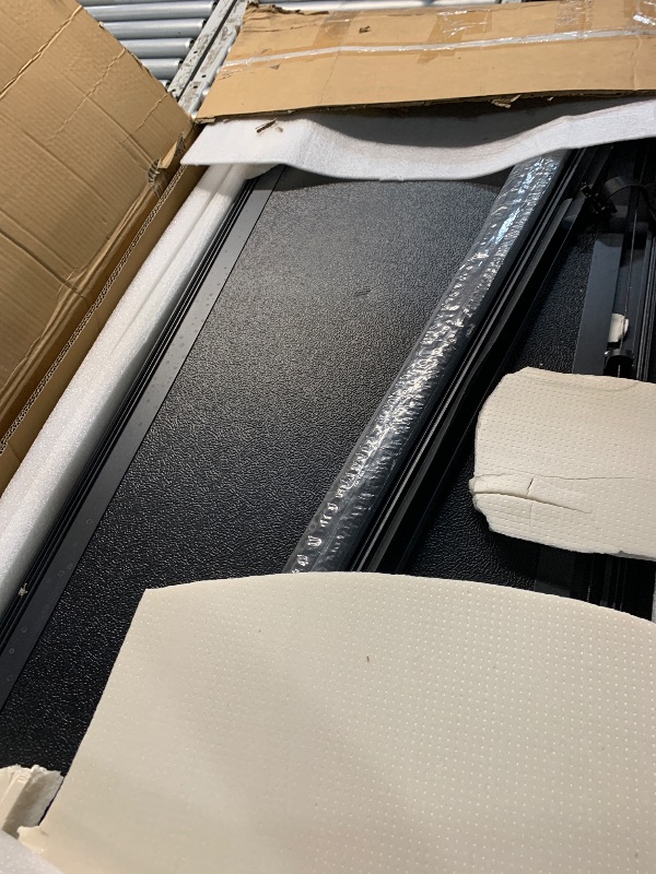 Photo 1 of (used item) Rough Country Hard Tri-Fold Tonneau Cover for Toyota Tundra (2022-2025) - Low-Profile Aluminum Truck Bed Cover, Fits 5'7 Bed w/Cargo MGMT
