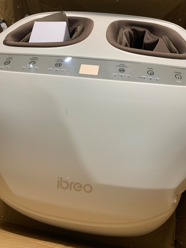 Photo 1 of (used) Foot Massager with 2 Level Heat, 3 Level Air Compression & Vibration, Deep Kneading Shiatsu, Remote Control &Timer for Pain Relief