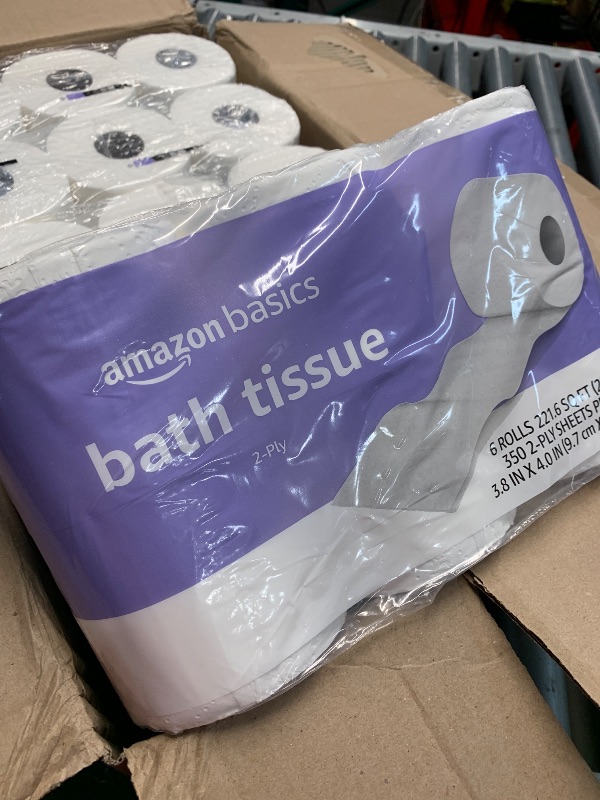 Photo 1 of (5 packs of 6)(see images) Amazon Basics 2-Ply Soft Toilet Paper, 30 Rolls (5 Packs of 6), Equivalent to 185 Regular Rolls, Packaging May Vary