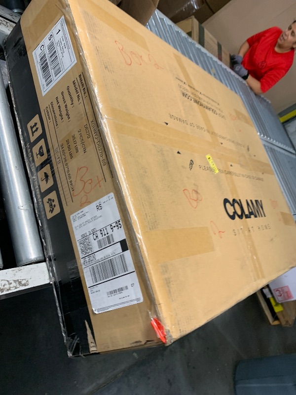 Photo 1 of *** 2 BOXS****COLAMY Wooden Dining Chairs Set of 4, Modern Fabric Upholstered Dining Room Chair, Farmhouse Kitchen Chairs with Foot Pegs, Green