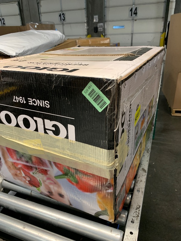Photo 1 of ***DAMAGED - NON FUNCTIONAL***Igloo 2.6 Cu.Ft. Compact Refrigerator with Freezer, 2 Shelfs, Perfect for Homes, Offices, Dorms, Platinum