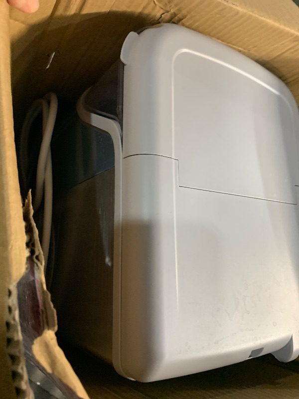 Photo 1 of ***(HEAVILY USED/ MINOR DAMAGE/ UNABLE TO TEST ITEM FULLY)***Frigidaire Countertop Crunchy Chewable Nugget Ice Maker, Compact, 33lbs per Day, Metallic Finish
