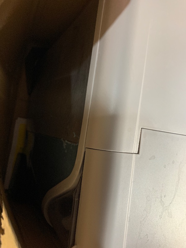 Photo 1 of ***(HEAVILY USED/ MINOR DAMAGE/ UNABLE TO TEST ITEM FULLY)***Frigidaire Countertop Crunchy Chewable Nugget Ice Maker, Compact, 33lbs per Day, Metallic Finish
