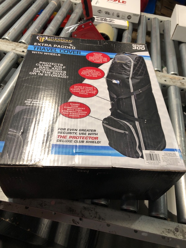 Photo 1 of *** very used****     JEF WORLD OF GOLF Premium Wheeled Golf Bag Travel Cover, Black