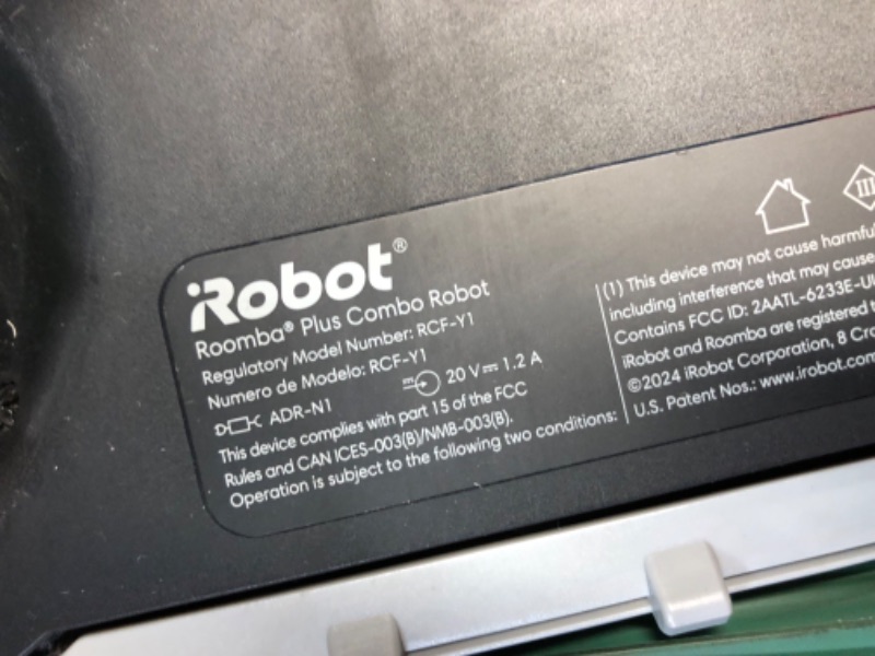 Photo 1 of ***USED - UNABLE TO TEST - SEE PICTURES***
iRobot Roomba Plus 505 Combo Robot Vacuum & Mop with AutoWash Dock - Extending Spinning Mop Pads, Self-Empties, Pad Wash & Heated Drying, Self-cleaning, Recognizes & Avoids Obstacles, LiDAR Navigation