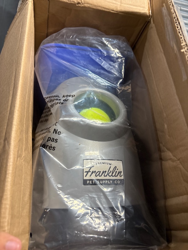 Photo 1 of (UNABLE TO TEST TOTAL FUNCTIONALITY) Franklin Pet Supply Co. Ready Set Fetch Automatic Tennis Ball Launcher Dog Toy - Electronic Thrower for Fetch + Playtime - Launches up to 40 Feet - Official Size