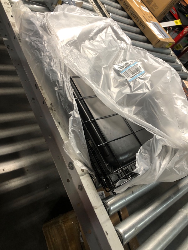 Photo 1 of (BAGGED) FDW Dog Crate for Small Dogs 24 Inch Folding Metal WirePet Cage Double Door W/Divider Panel Indoor Outdoor Kennel Leak-Proof Plastic Tray,Black