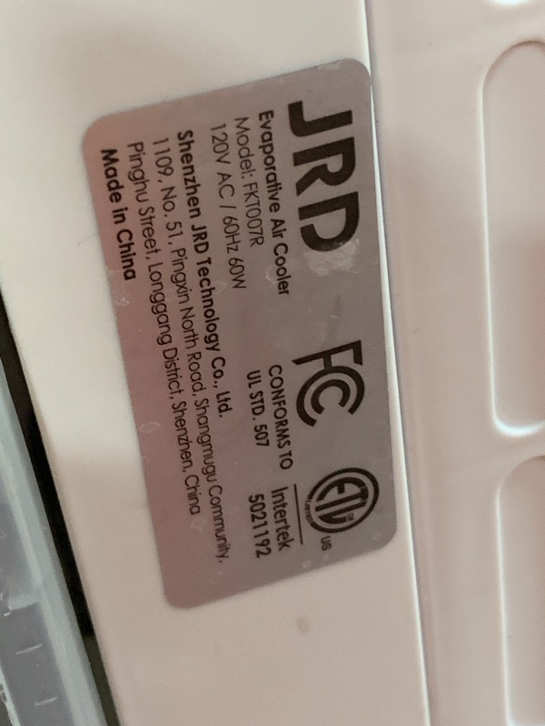 Photo 1 of (used)(see images) JRD 3-IN-1 Evaporative Air Cooler, 80° Oscillation Air Cooler with 3 Speeds, 4 Modes, 12H Timer, 2.4Gal Tank, Remote