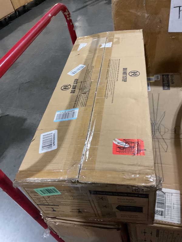 Photo 1 of ***(PARTS ONLY/ MAJOR DAMAGE/ NON FUNCTIONAL)***
Fanbulous 65 Inch Ceiling Fans with Lights and Remote, Walnut Indoor/Outdoor Ceiling Fan with Quiet Reversible DC Motor, 6 Speeds, 3CCT, 8 Blades Large Ceiling Fan for Living Room Bedroom Patio