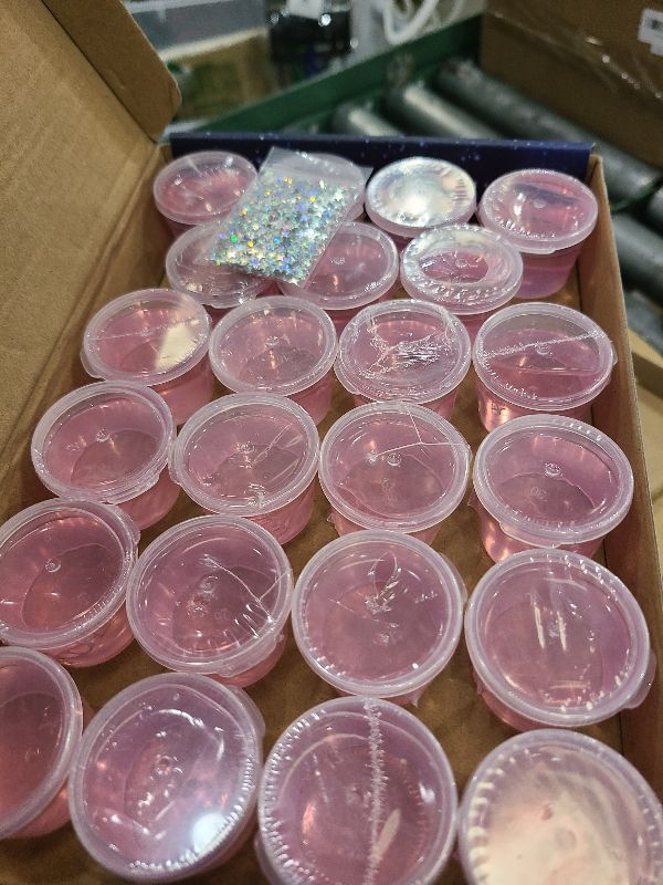 Photo 1 of 20 Pack Pink Galaxy Slime Party Favors for Girls & Boys, Galaxy Star Slime Cup Bulk, Soft, Wet, Non Sticky, Birthday Gifts, Classroom Rewards for Kids, Goodie Bag Stuffers